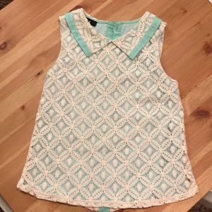 Lace Peter Pan Collar Shirt